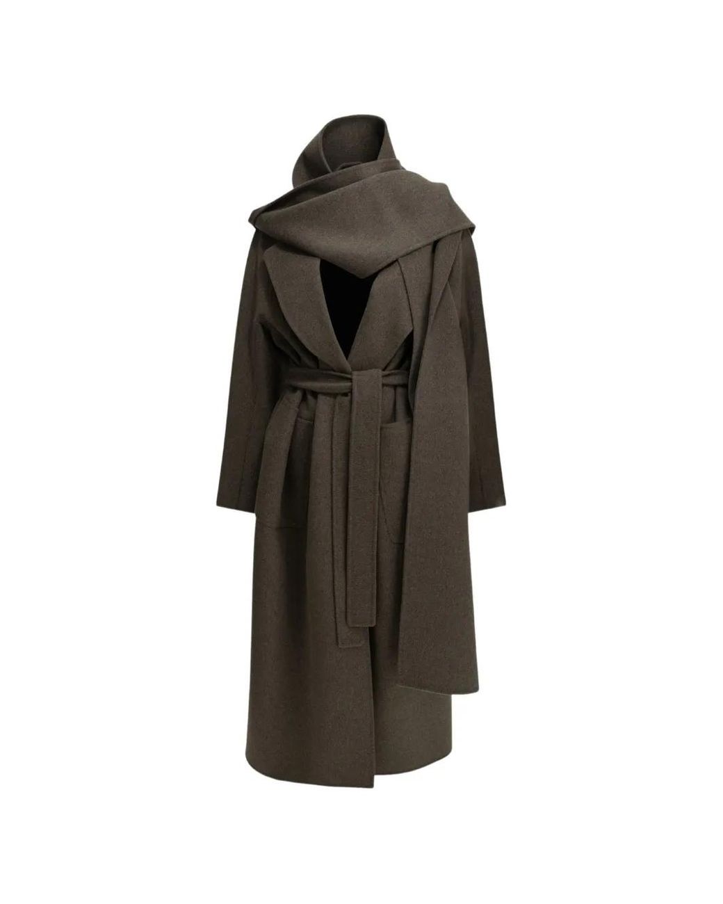 Max Mara Black Belted Virgin-Wool Coat