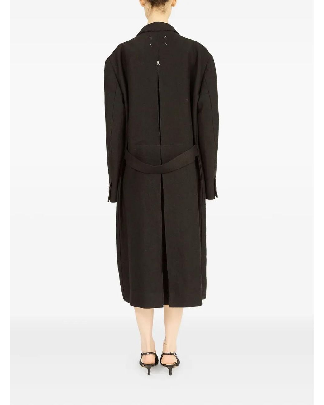Maison Margiela Black Four-Stich Coat