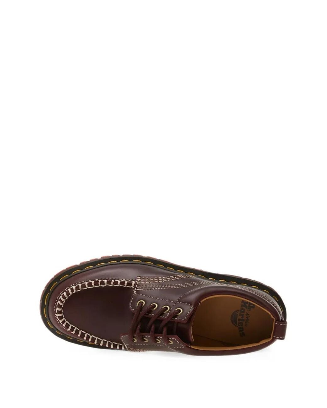 Dr. Martens Brown Lowell Contrast-Stitch Derby Shoes