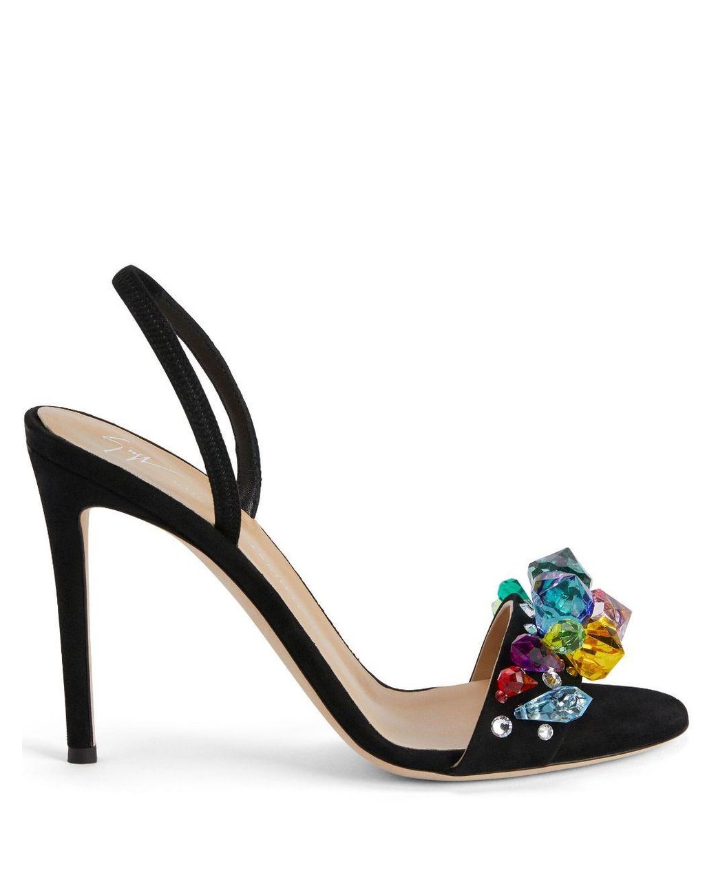 Giuseppe Zanotti Blinda Crystal Embellished Leather Sandals in Black Lyst
