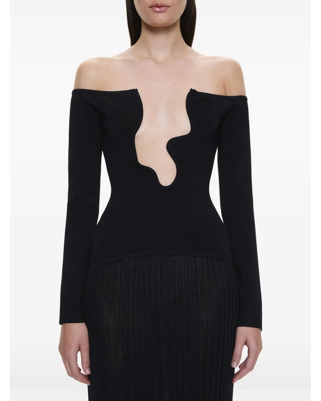 Christopher Esber Black Salacia Midi Dress