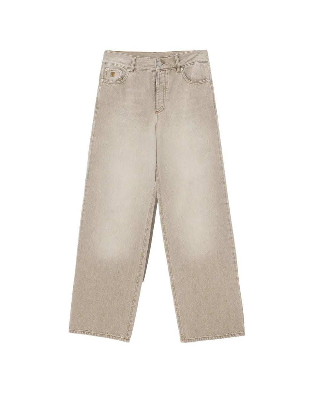 By Malene Birger White Faded-Effect Jeans