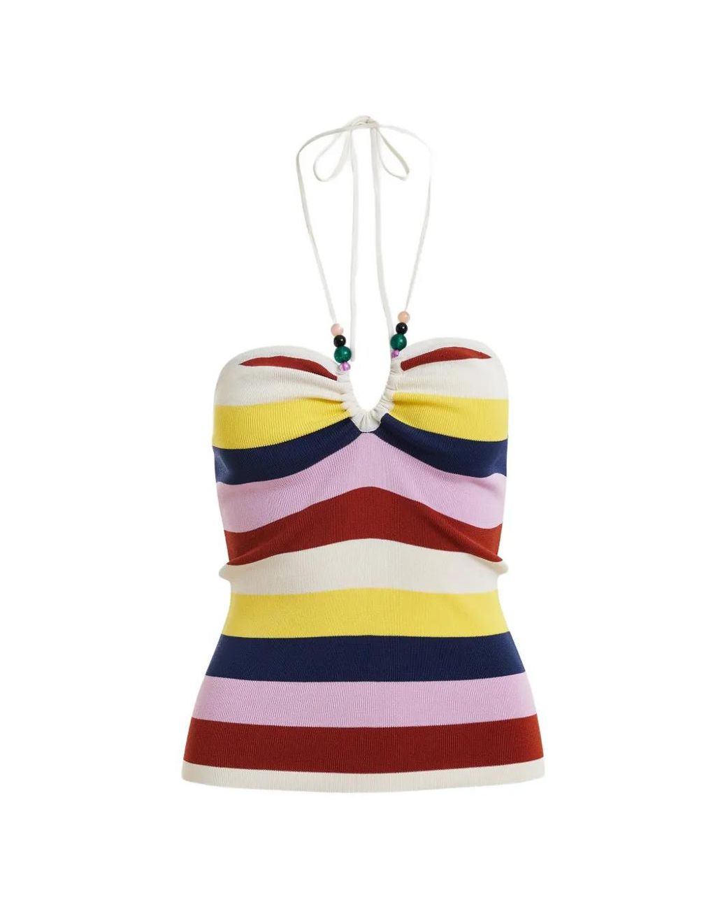 Essentiel Antwerp White Striped-Pattern Top