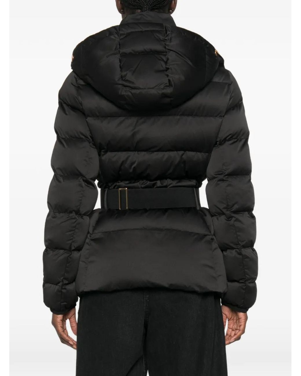 Elisabetta Franchi Black Short Down Jacket