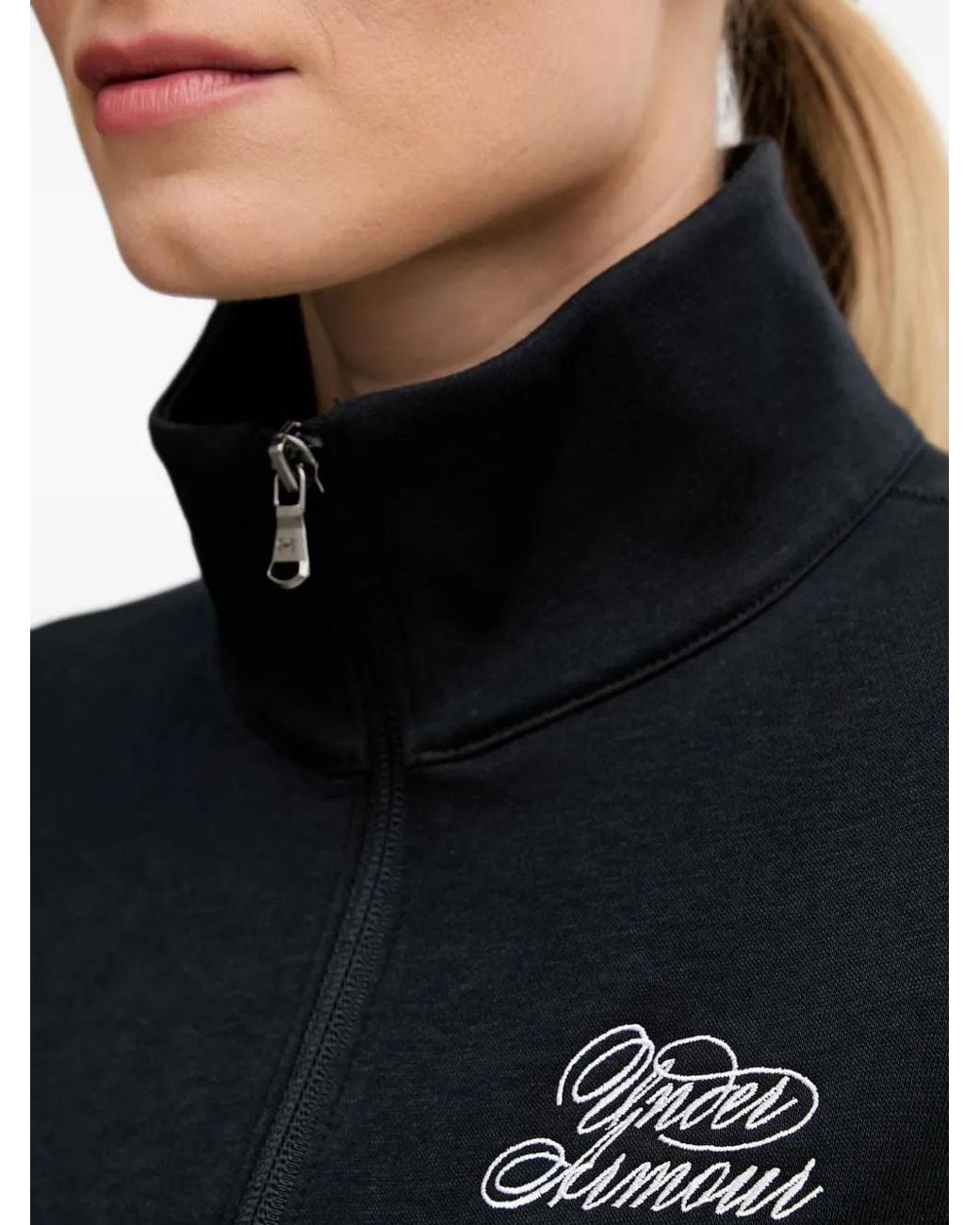 Under Armour Black Rival Script Fleece Sweatshirt
