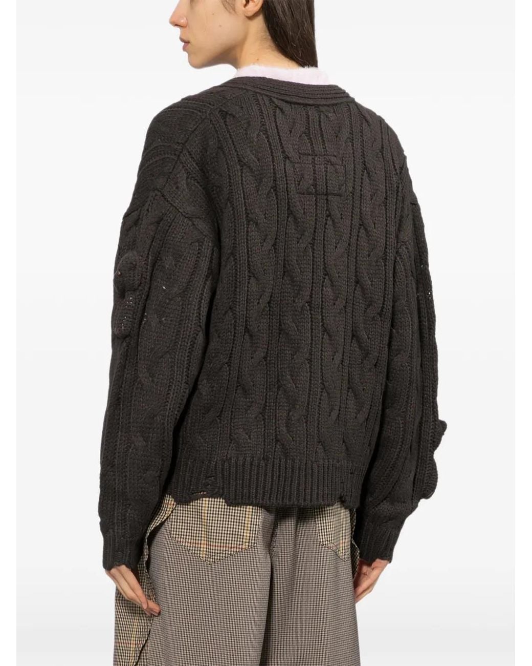 Maison Mihara Yasuhiro Black Cardigan X House