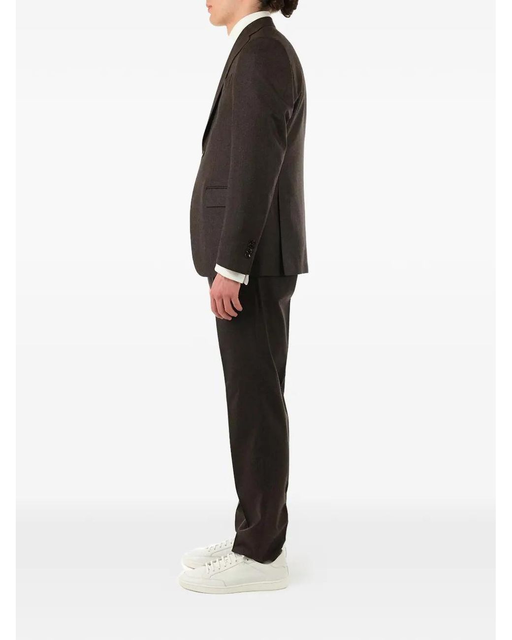 Al Duca D'aosta Black Single-Breasted Wool Suit for men