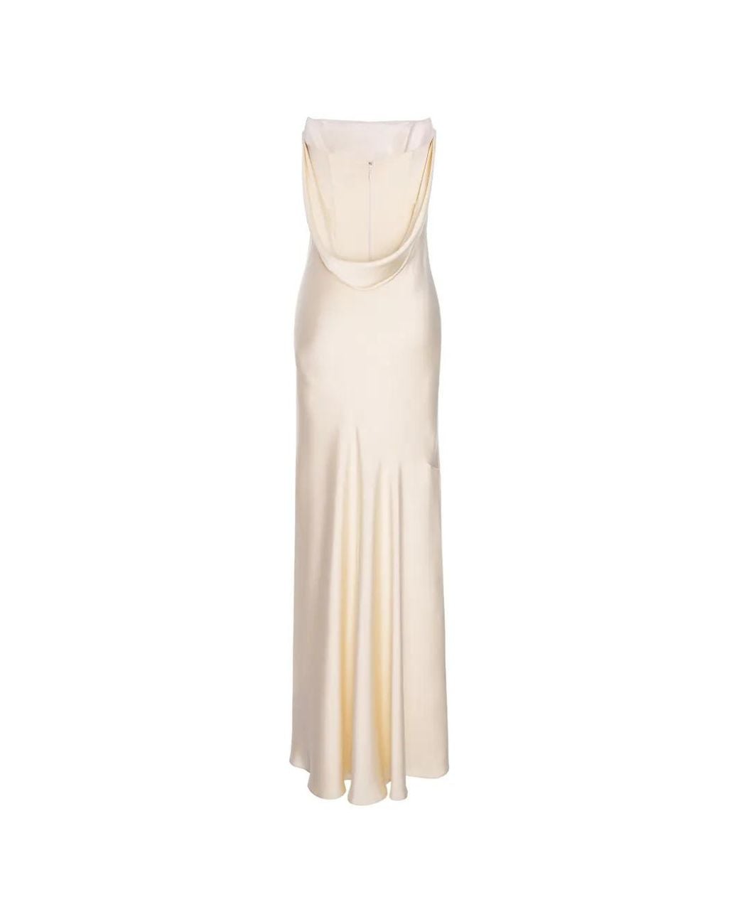 V:PM ATELIER White Butter Strapless Maxi Dress