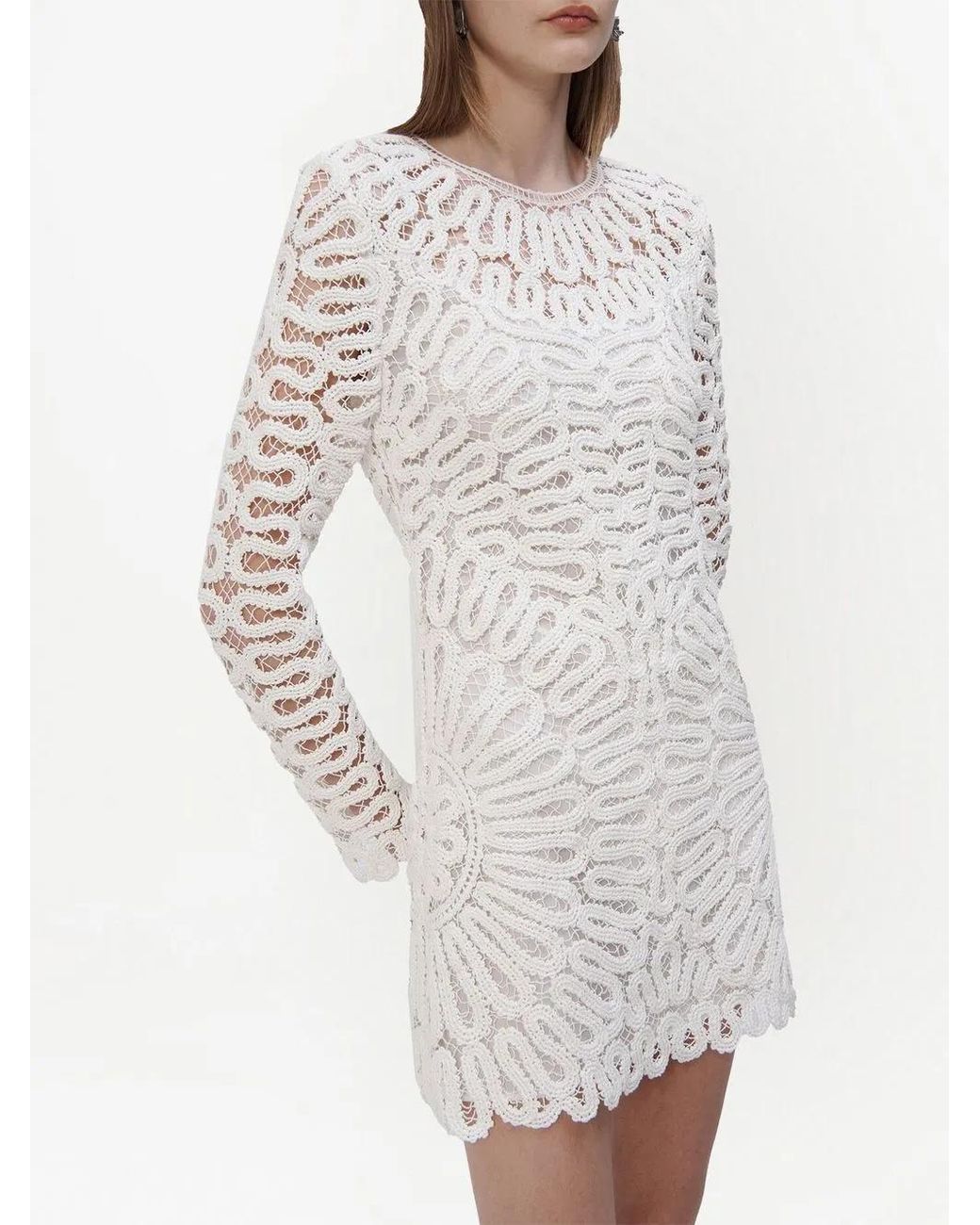 Jonathan Simkhai White Mccall Cage Crochet Mini Dress