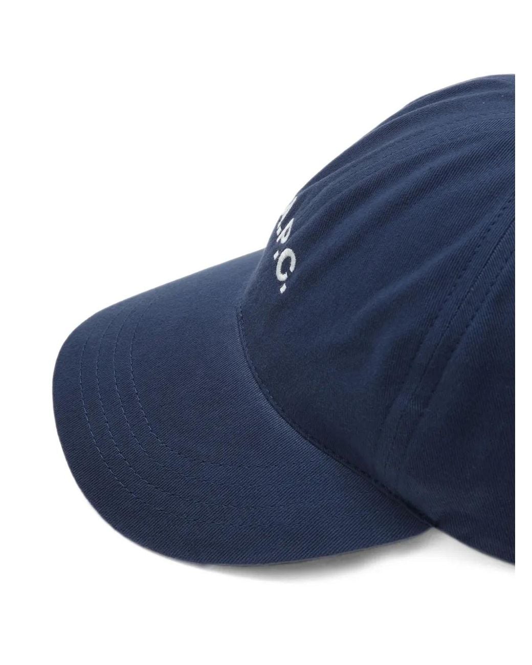 A.P.C. Logo-Embroidered Baseball Cap in Blue for Men | Lyst