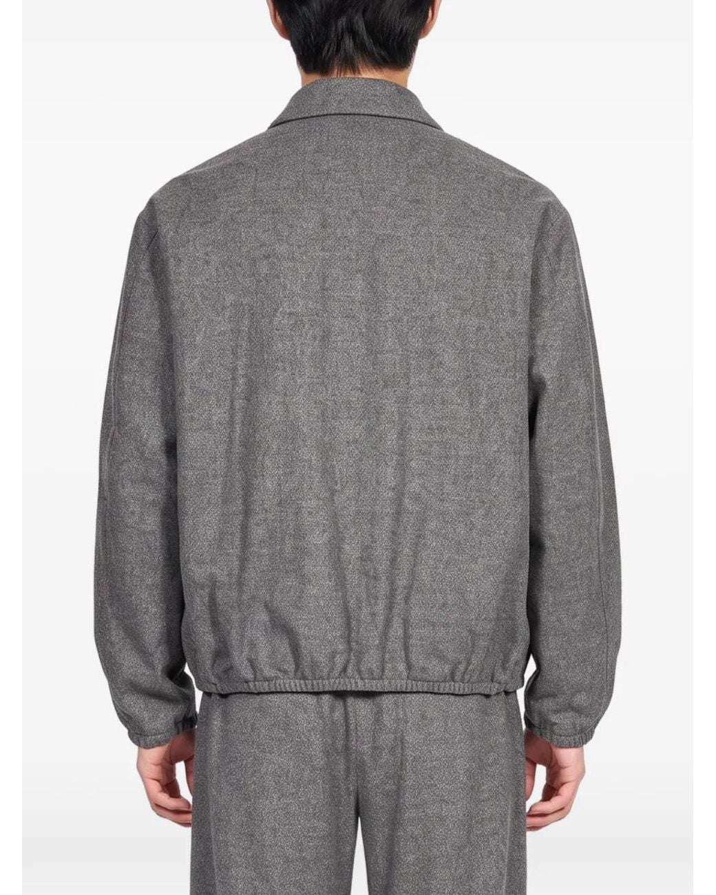 Ssstein Gray Zip-Up Collared Jacket