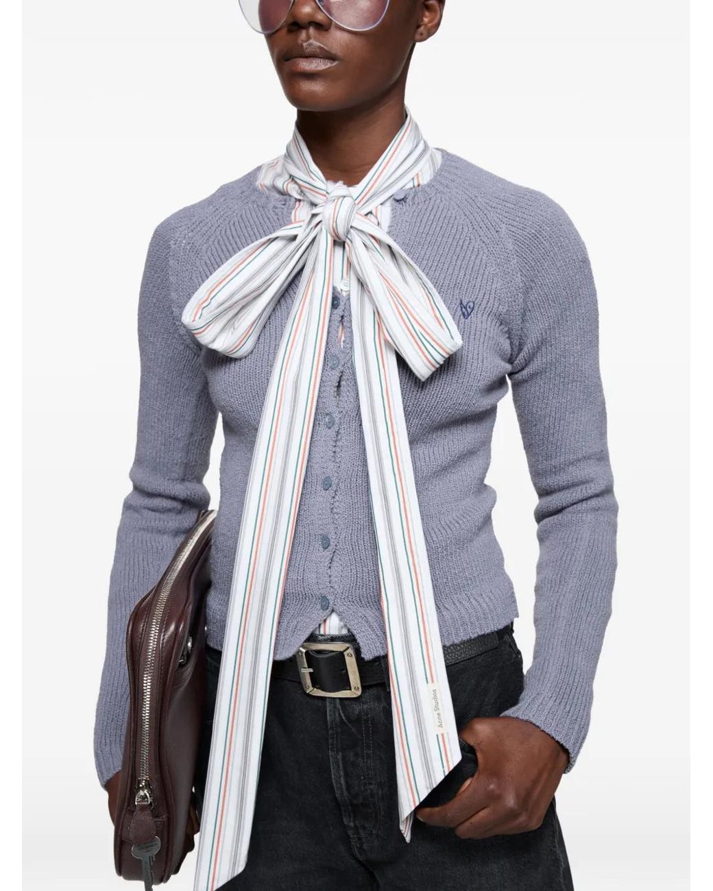 Acne Blue Button-Up Cardigan