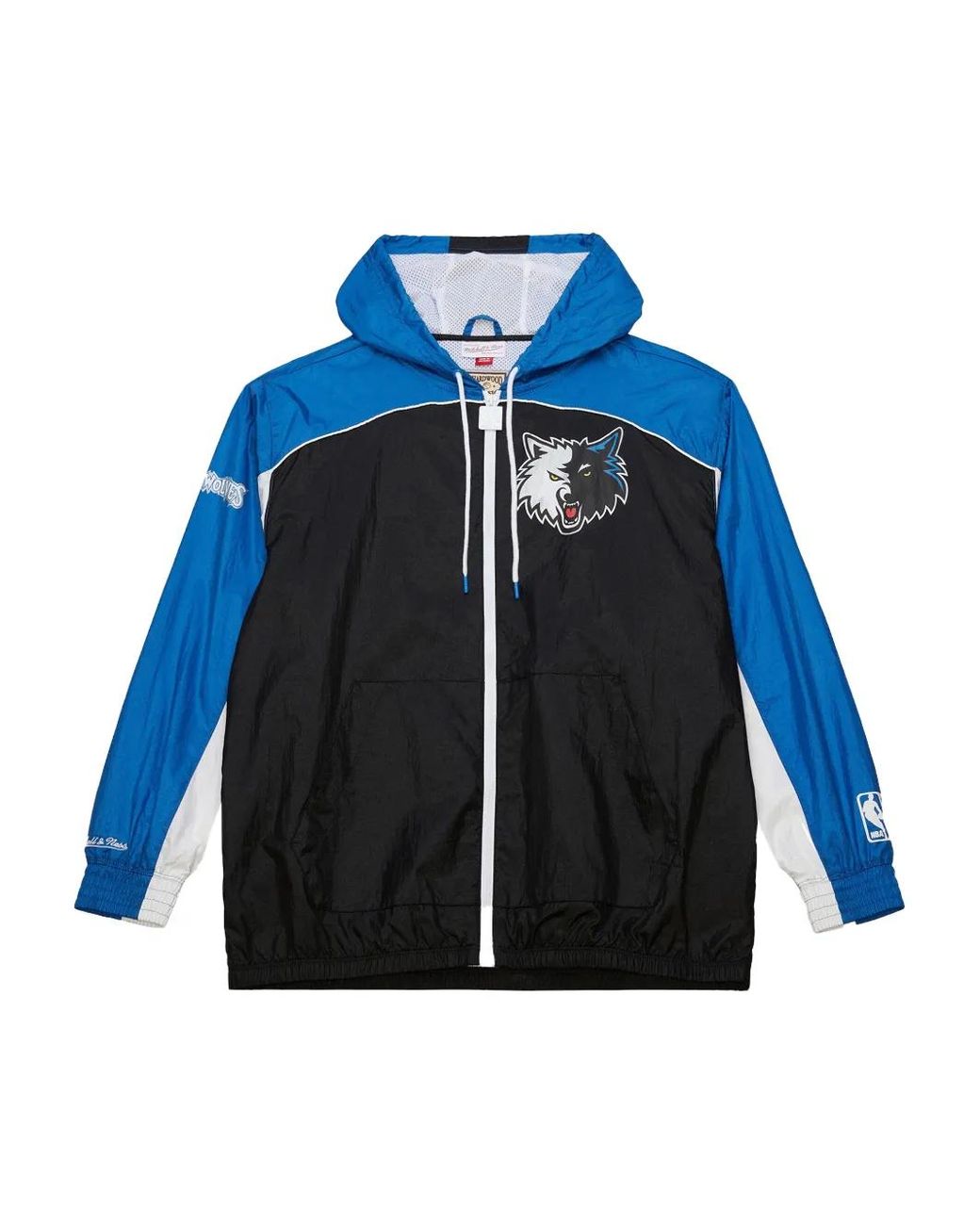 Mitchell & Ness Blue Big Shot Nba Minnesota Timberwolveshooded Windbreaker for men