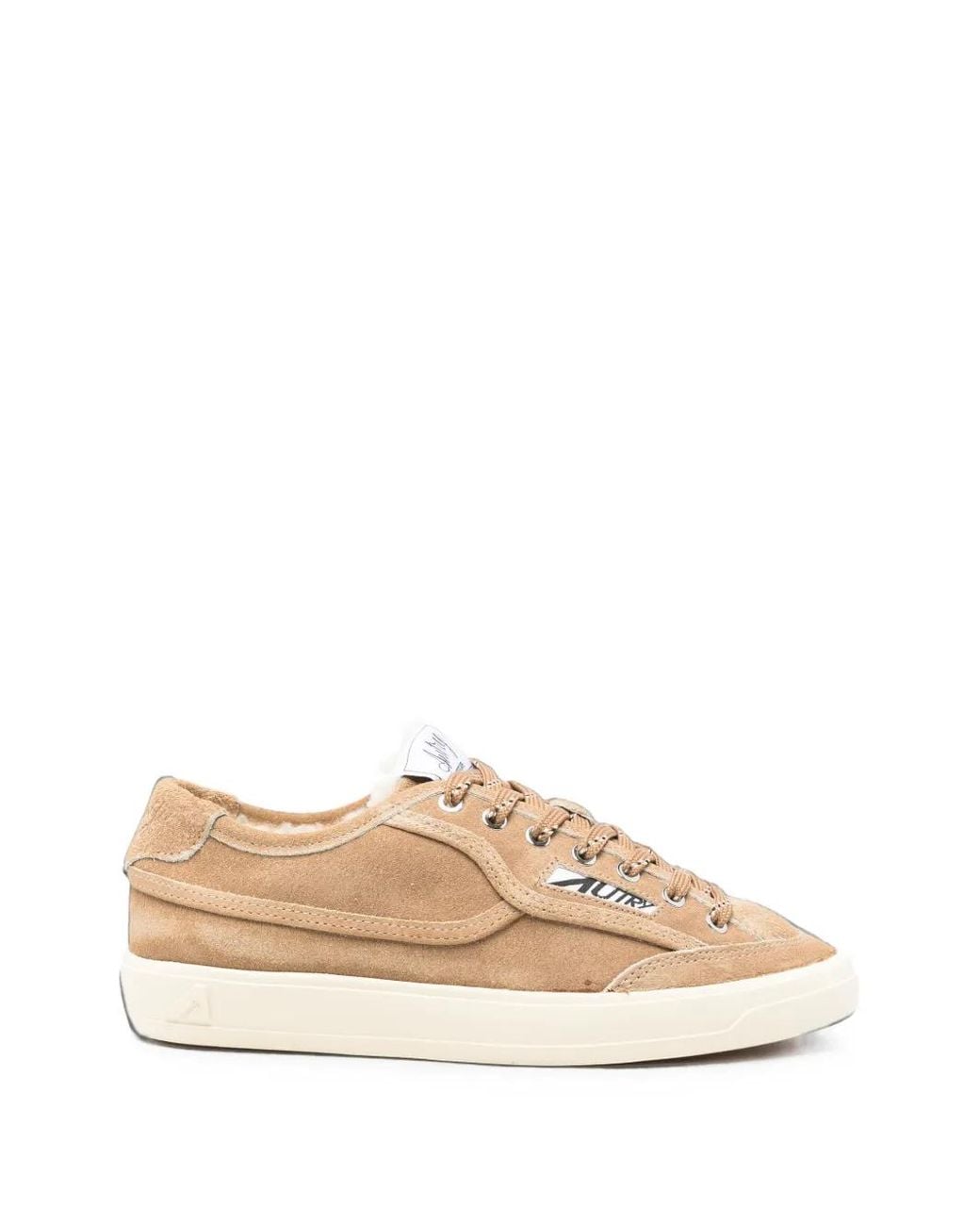 Autry Natural Windscape Shearling-Lined Suede Sneakers