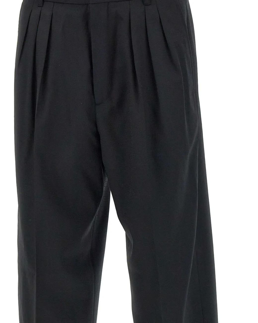 KENZO Blue Pleated Tailored Trousers for men