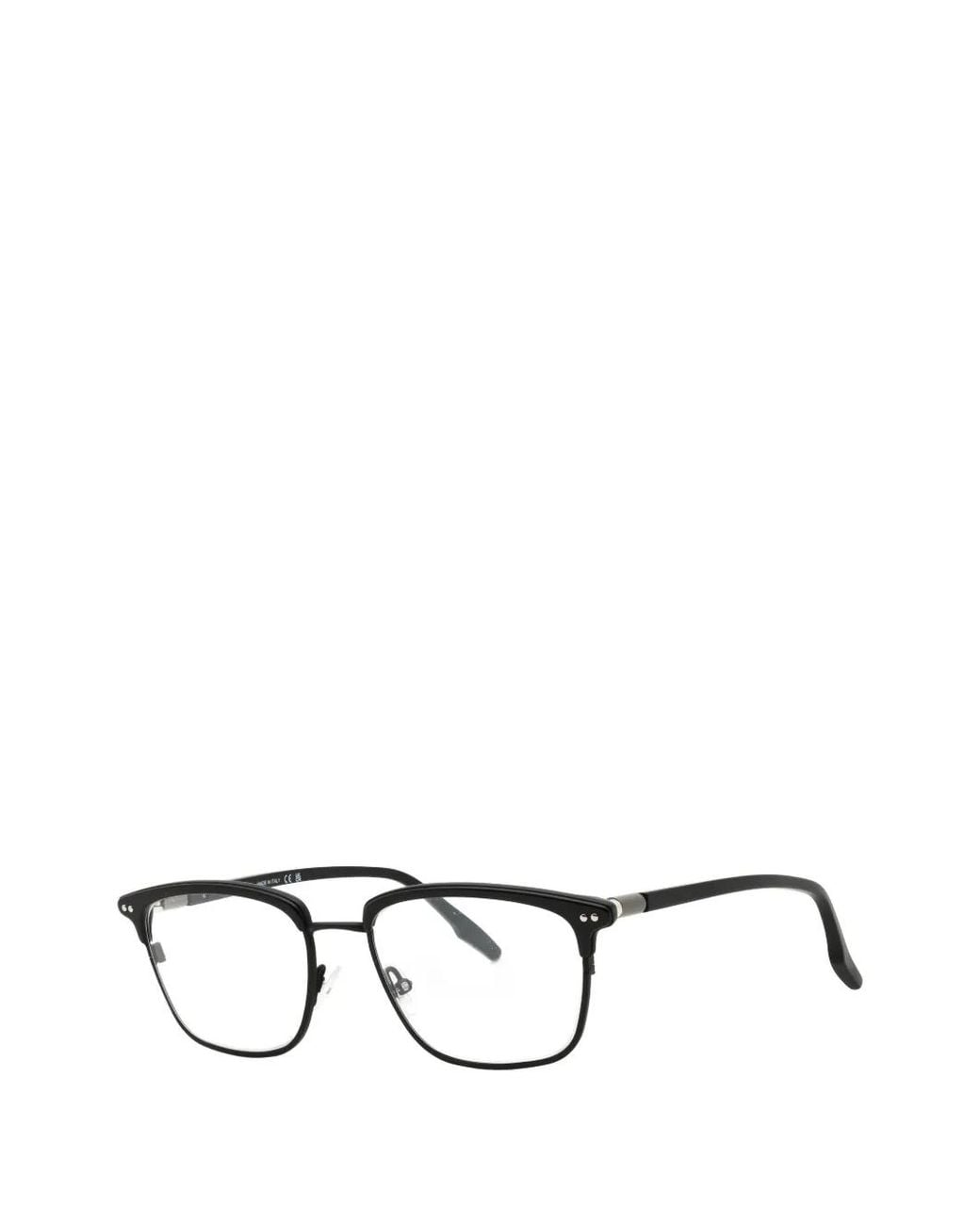 Elasta Black Lunettes De Vue À Monture Rectangulaire for men