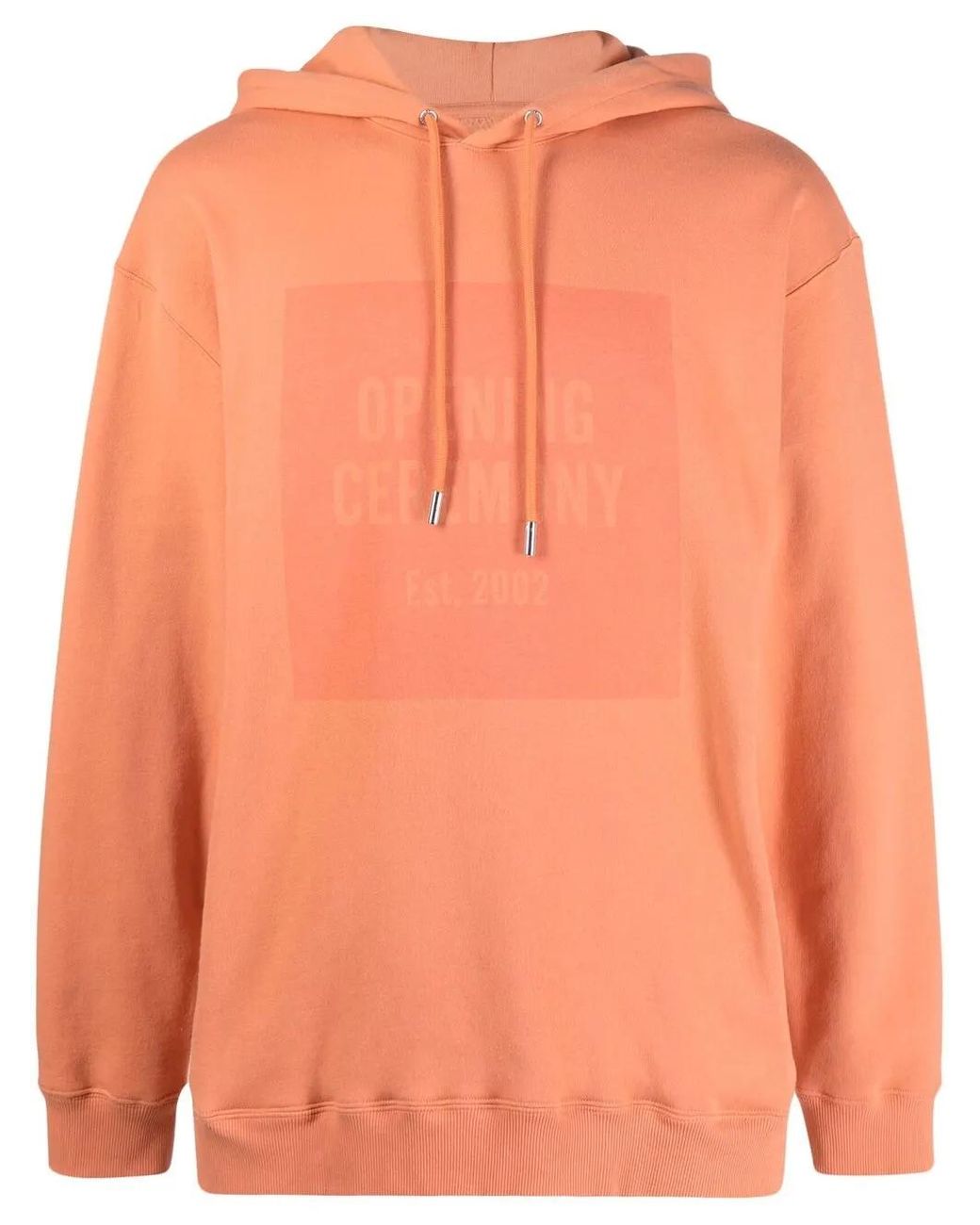 Opening Ceremony Orange Box Logo Print Hoodie for men