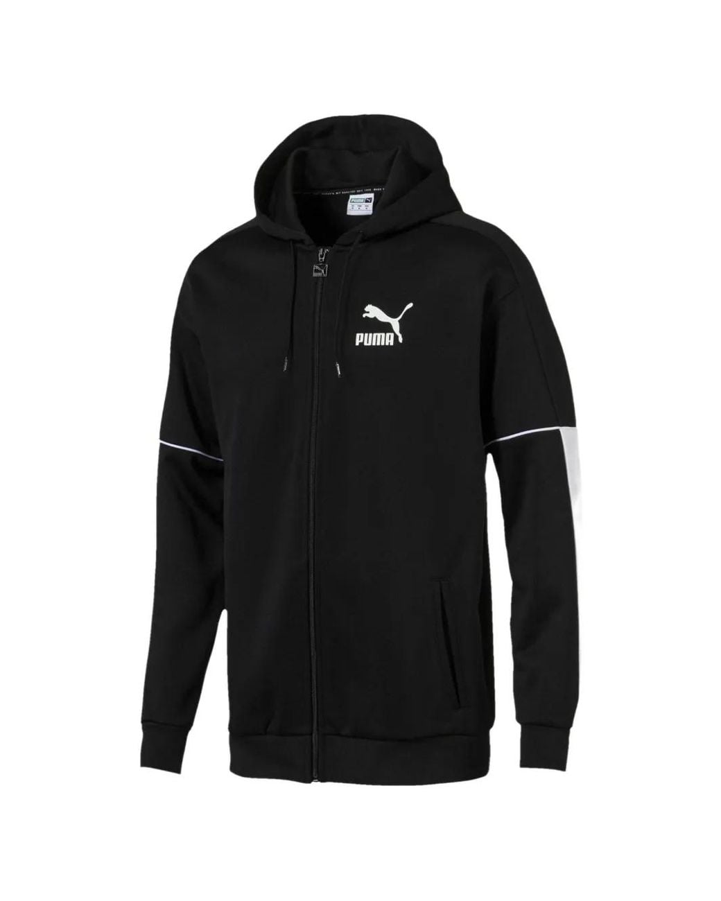 PUMA Black Zip-Up Hoodie for men