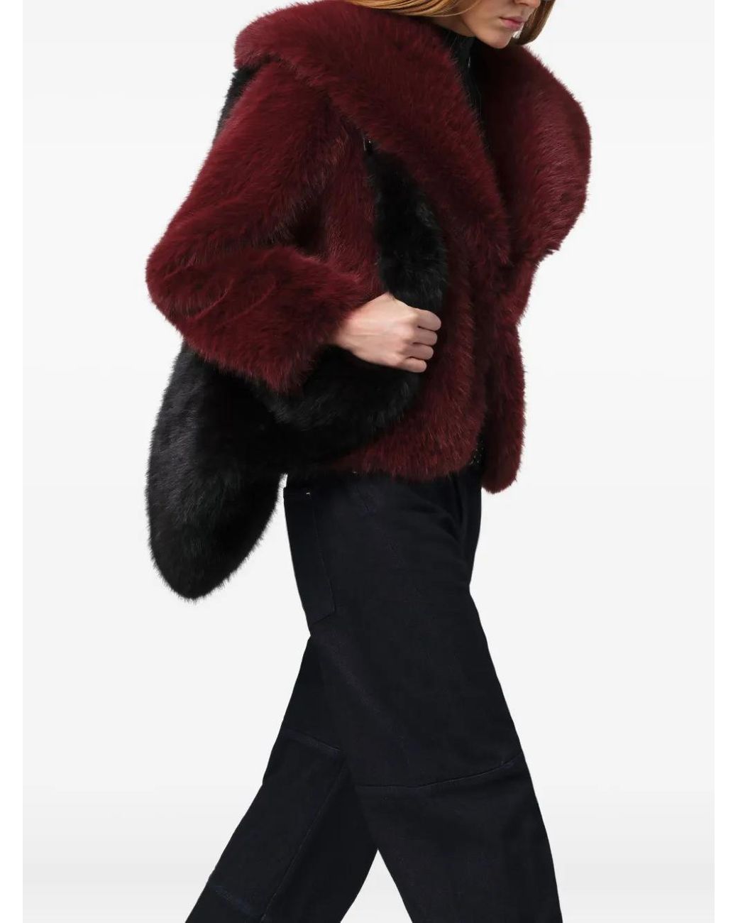 Apparis Red Yara Single-Breasted Coat