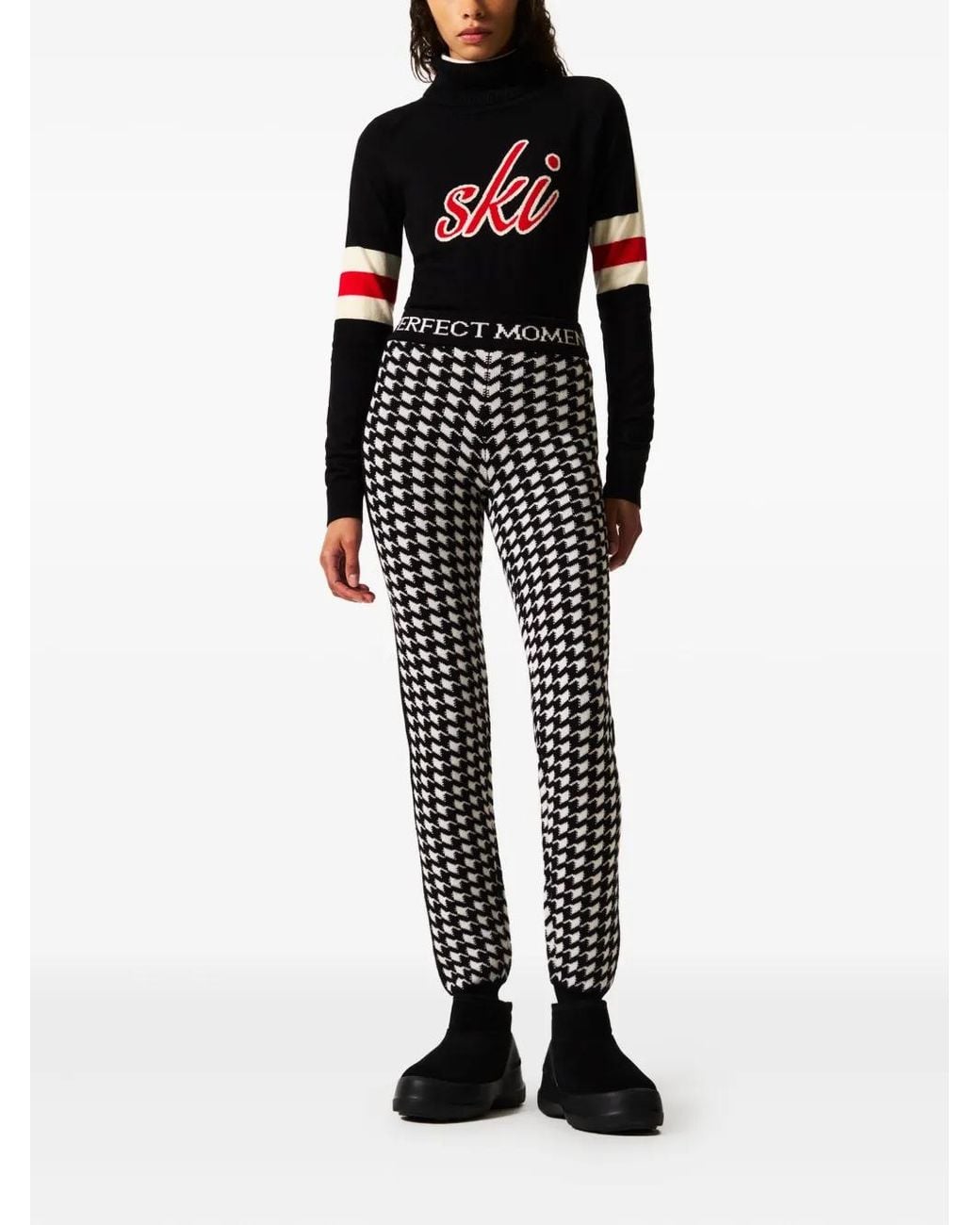 Perfect Moment Black Houndstooth Legging
