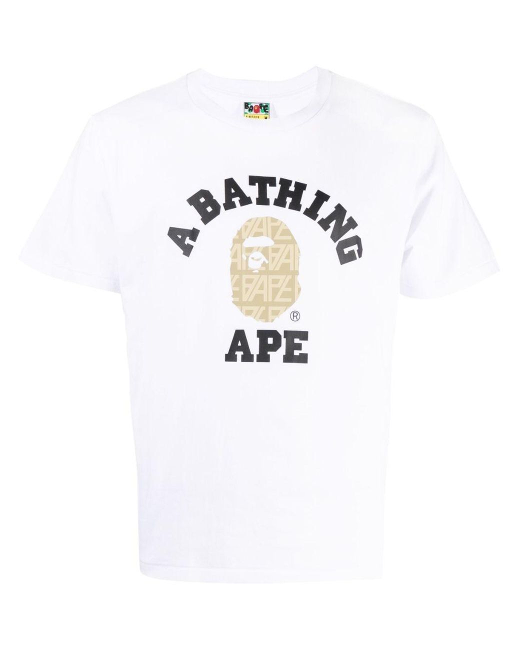 A Bathing Ape logo-patch Jersey T-Shirt - White