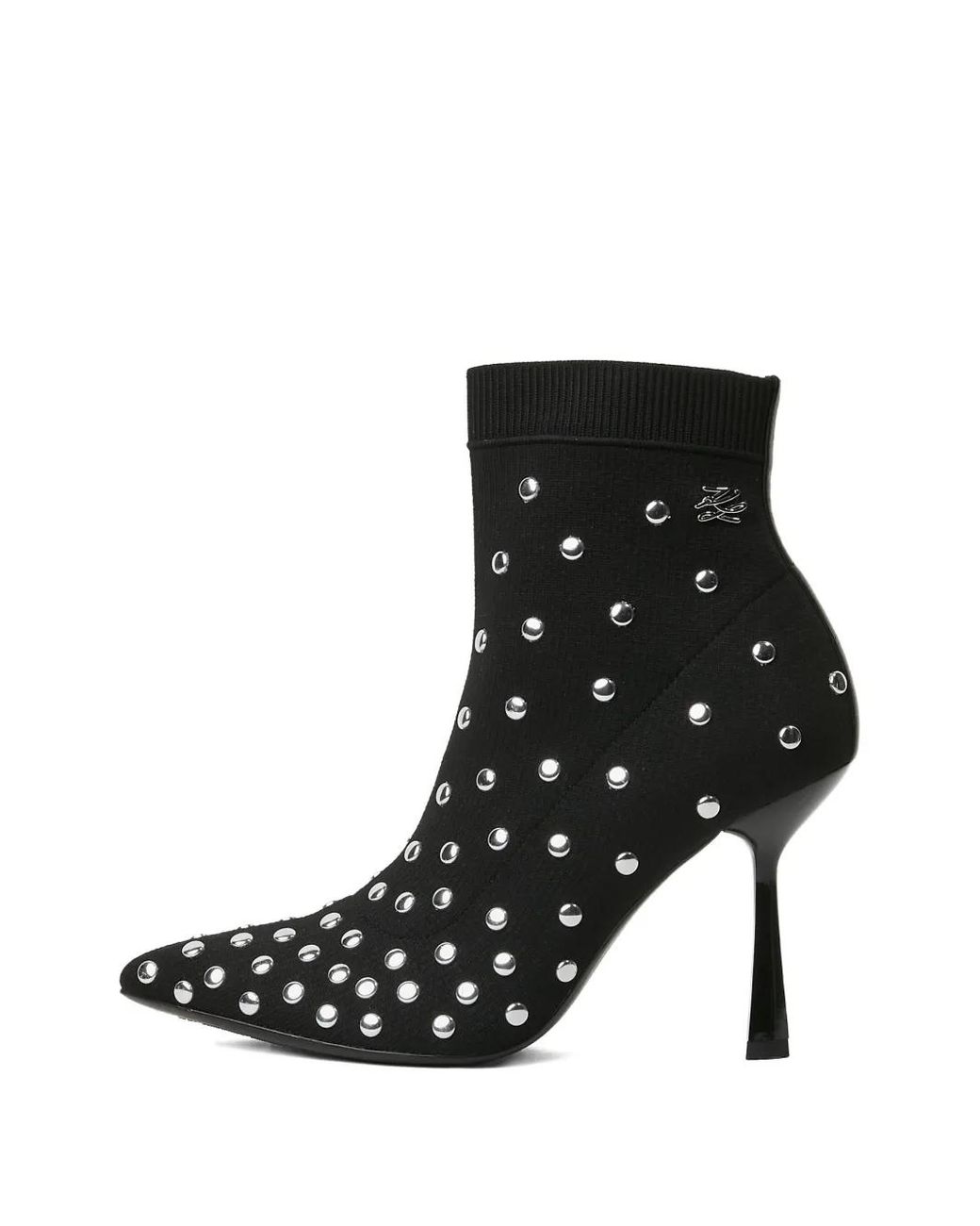 Karl Lagerfeld Black Pandara Ankle Boots