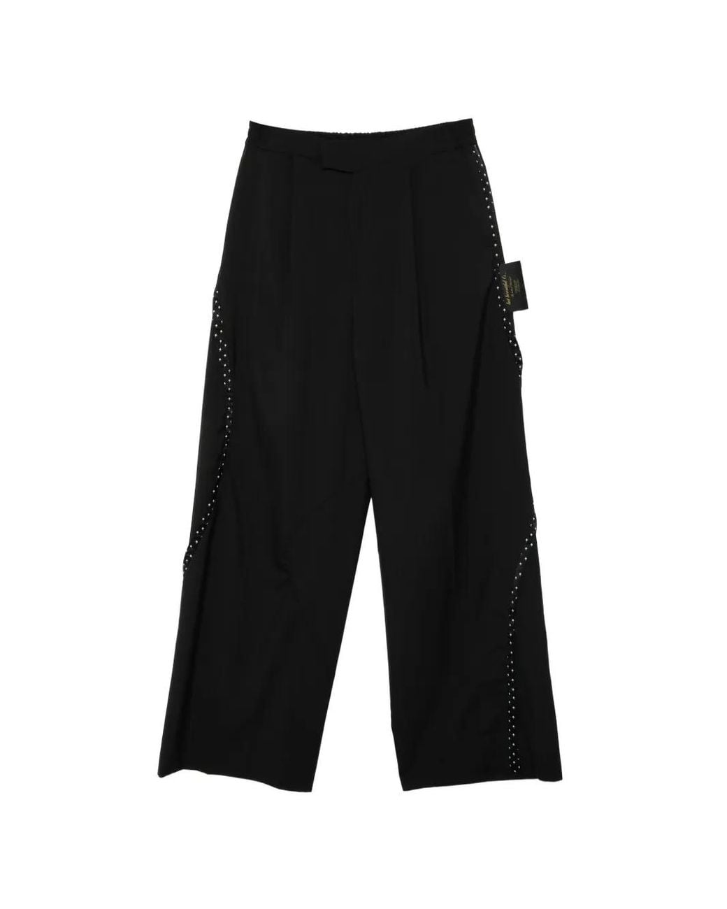 Undercover Black Pattern-Trim Trousers