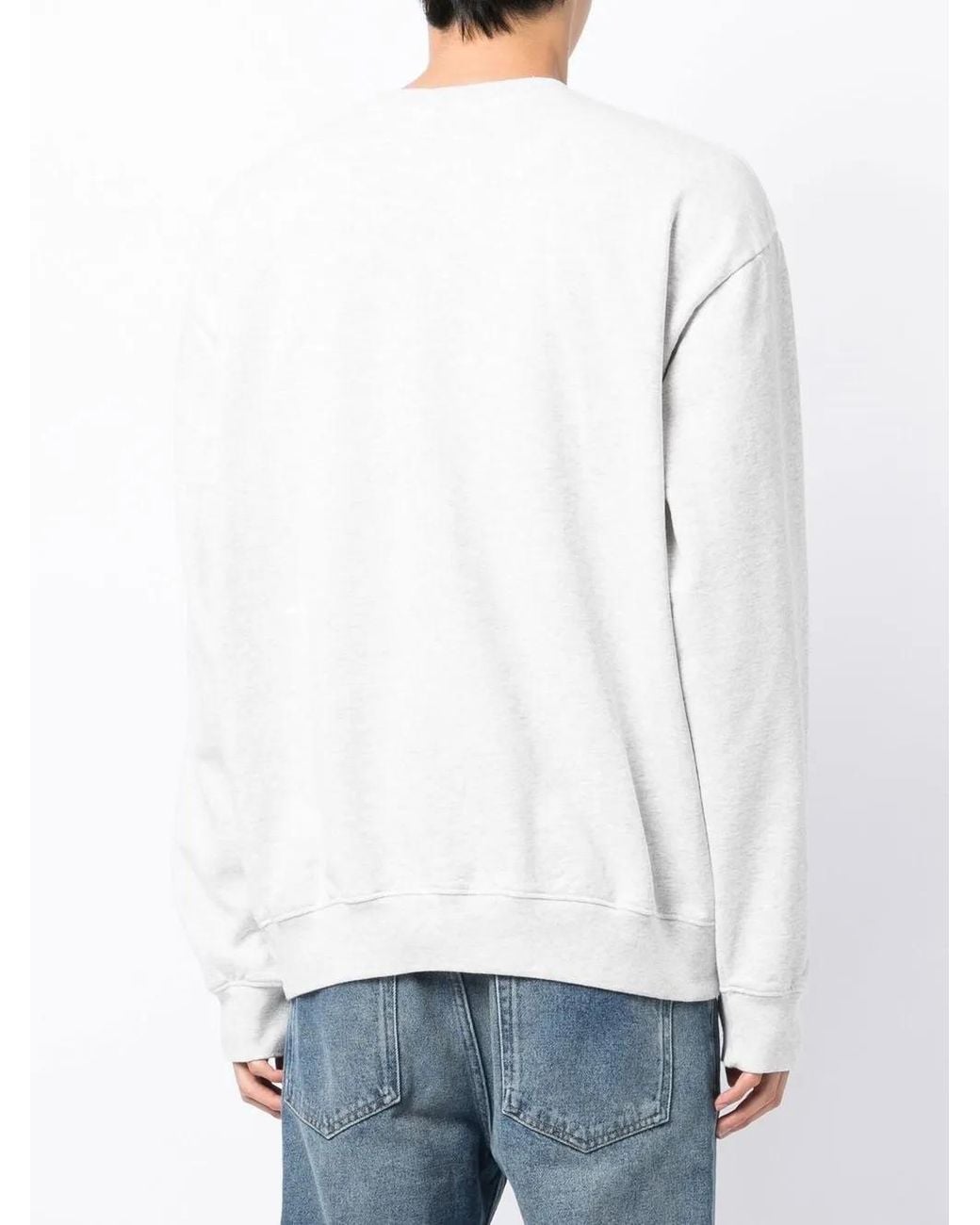 Sporty & Rich White Logo-Print Cotton Sweatshirt