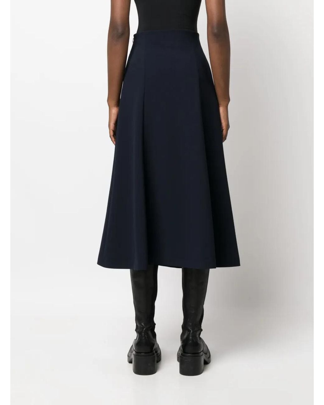 Moschino Blue High-Waisted A-Line Skirt