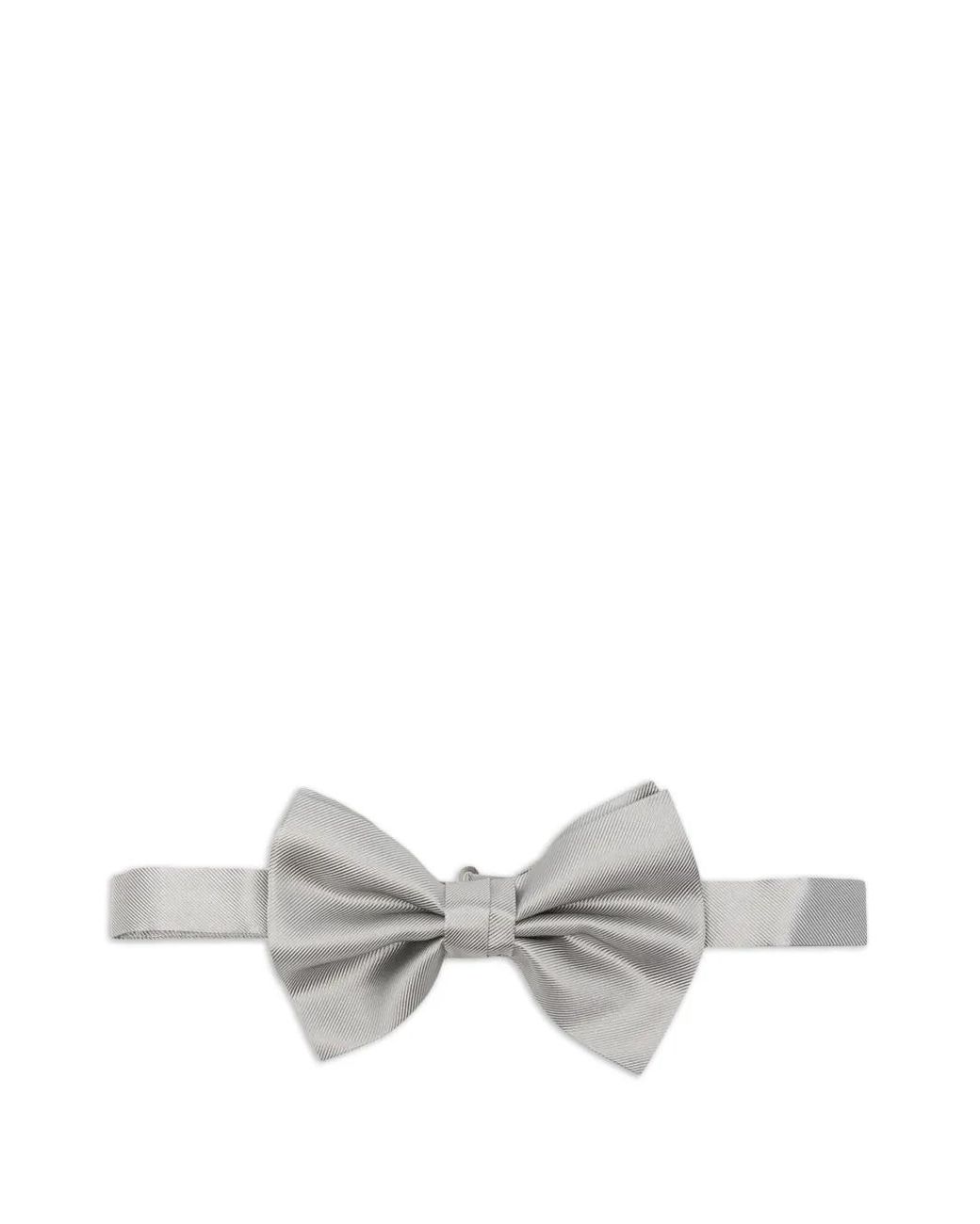 Emporio Armani White Nœud Papillon En Soie Mélangée for men