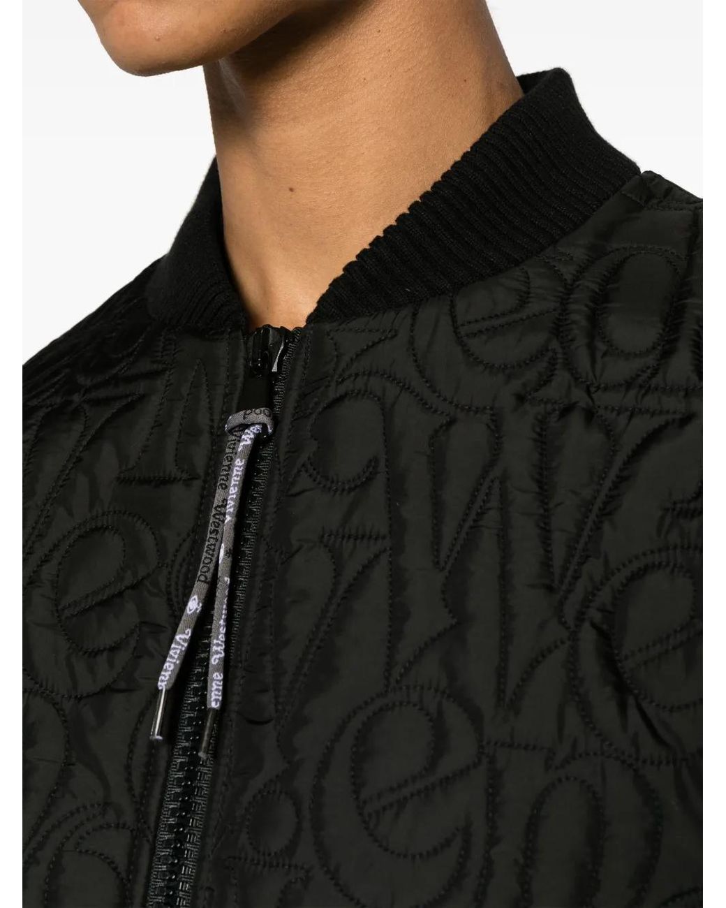 Vivienne Westwood Black Stripped Cyclist Jacket for men