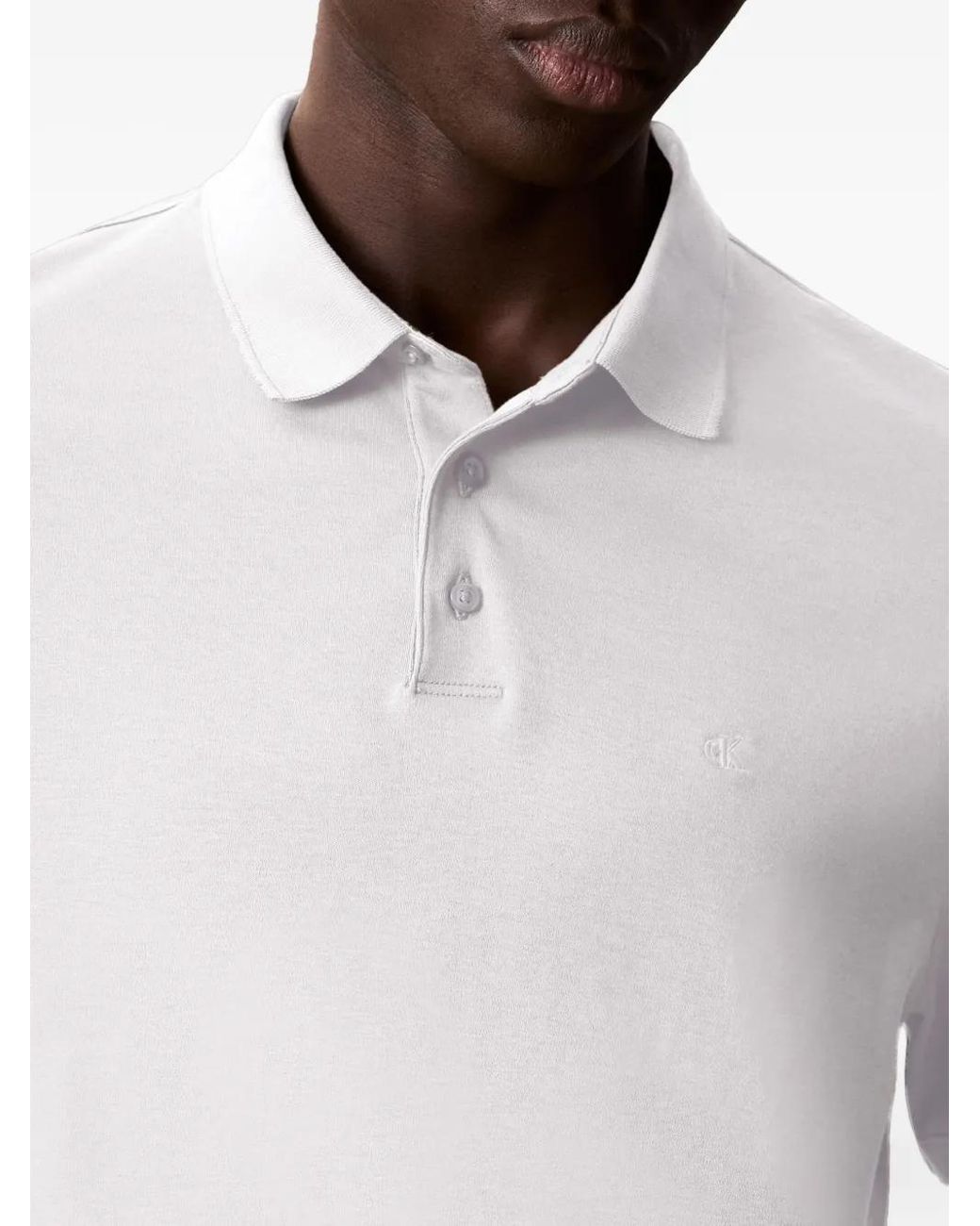 Polo Con Botones Calvin Klein de hombre de color White