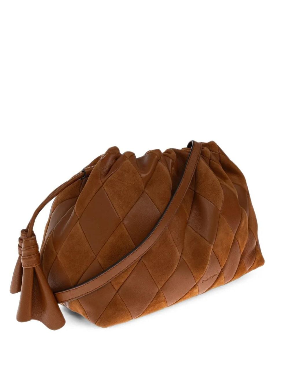 Zimmermann Brown Medium Cloud 91 Patchwork Clutch Bag