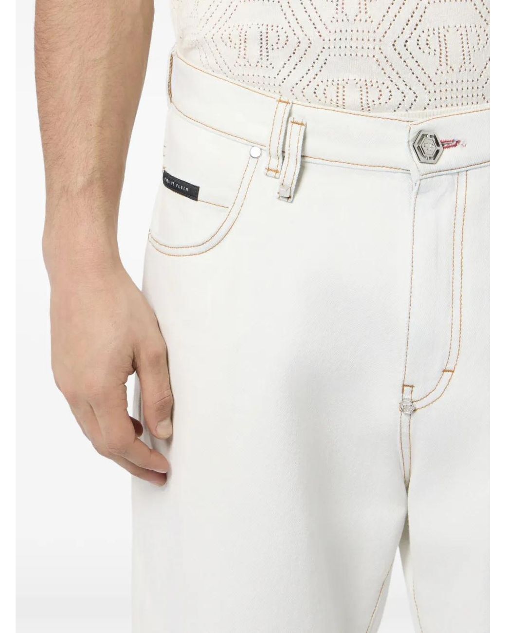 Philipp Plein White Beach Boy Jeans for men
