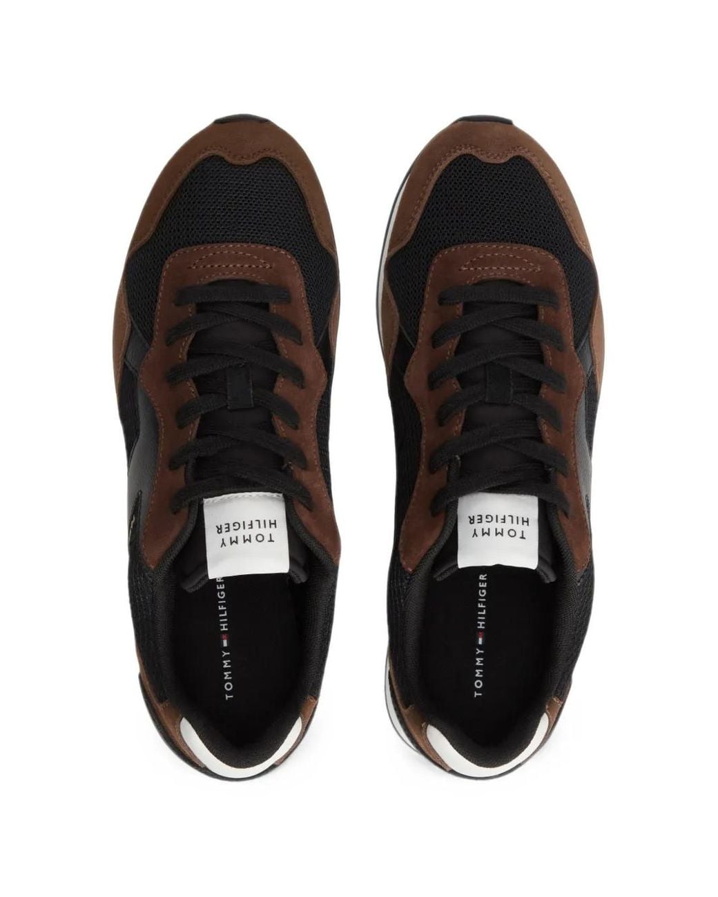 Tommy Hilfiger Black Panelled Sneakers for men
