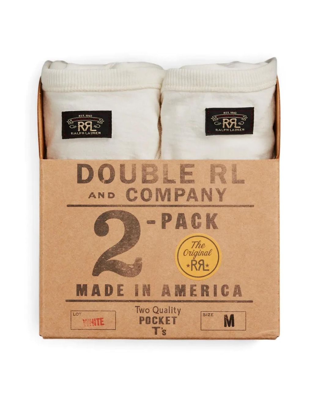 RRL White Soft Jersey T-Shirt (Pack Of Two) for men