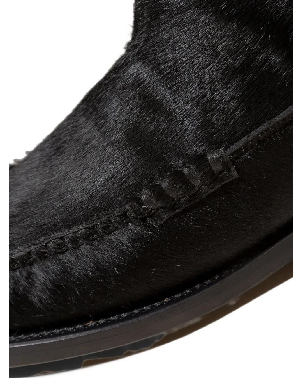 Hereu Black Andreu Calf-Hair Ankle Boots