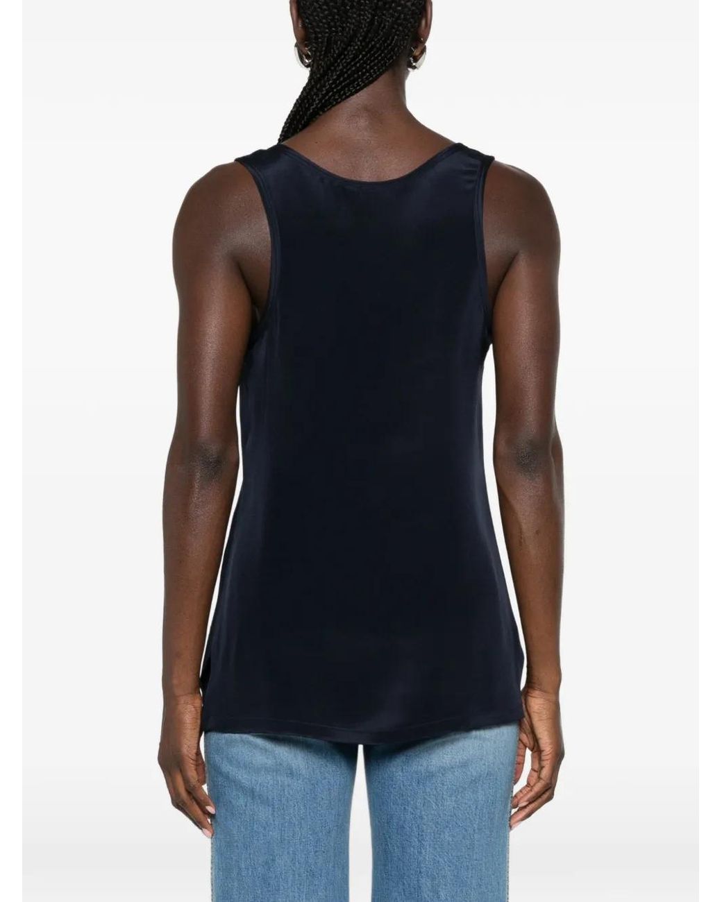 Max Mara Black Silk Top