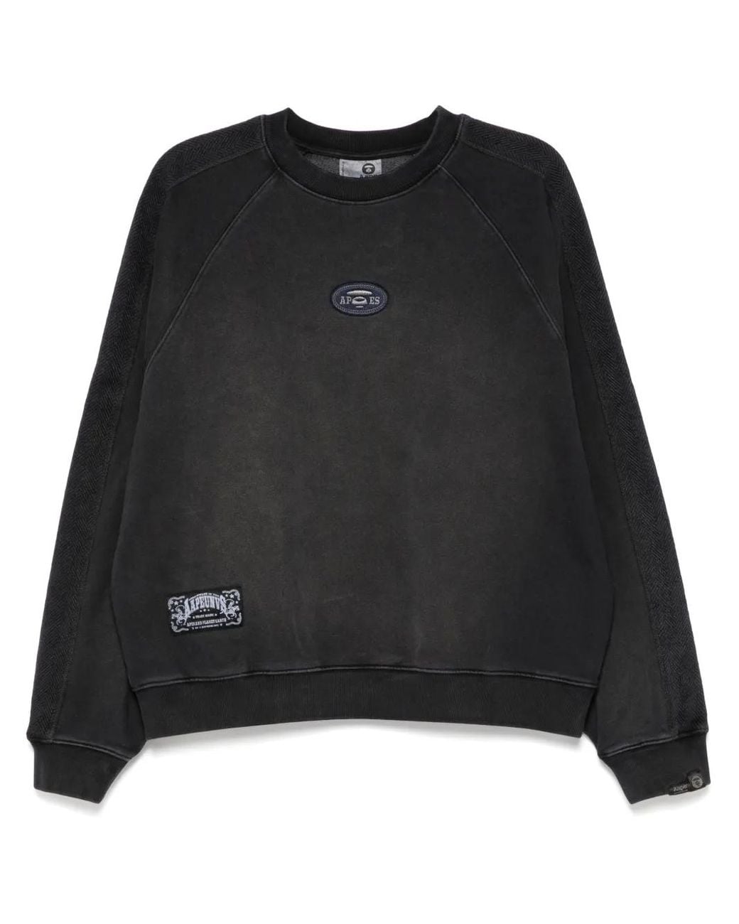 Aape By A Bathing Ape Black Patched Sweatshirt for men