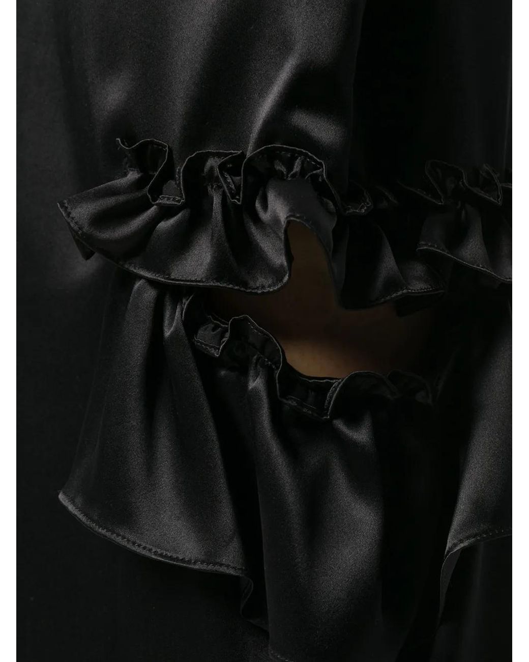 Simone Rocha Black Cut-out Ruffle Detail Skirt