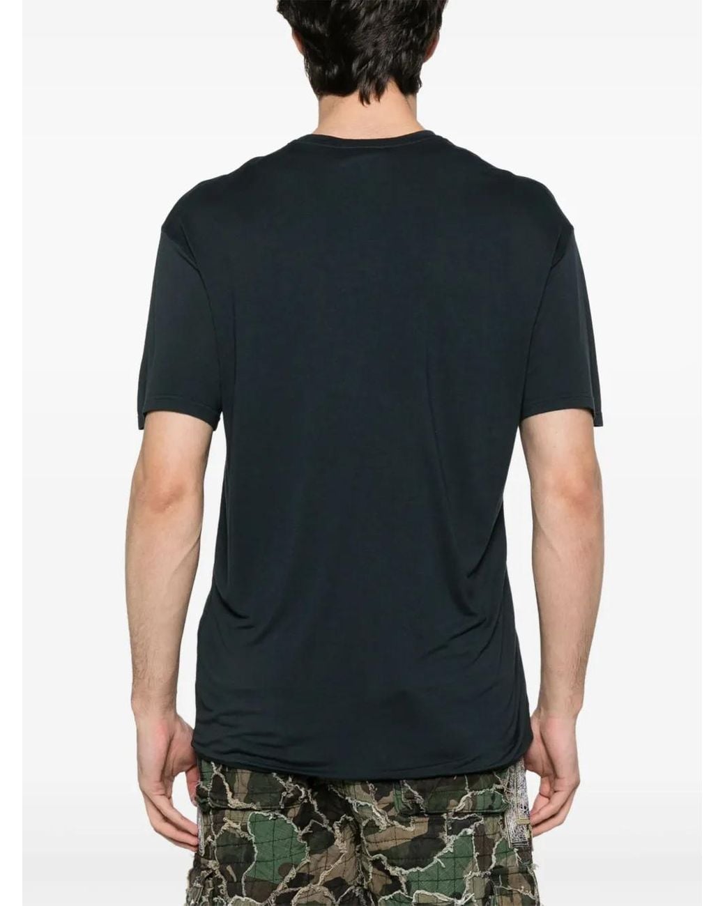Bluemarble Black Double-Layer T-Shirt for men
