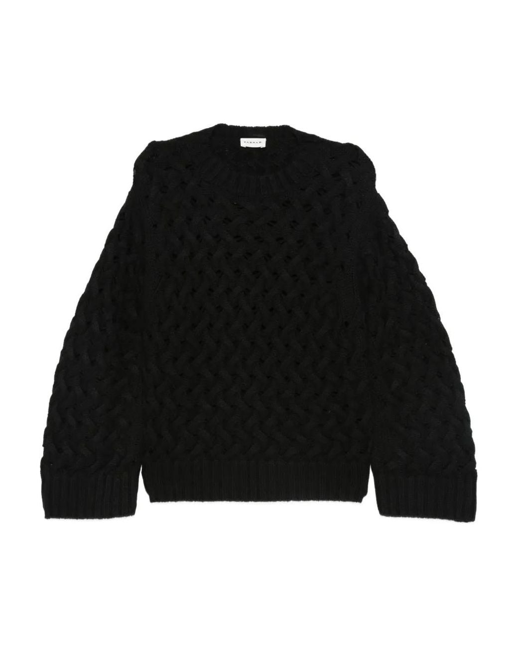 P.A.R.O.S.H. Black Open-Knit Sweater
