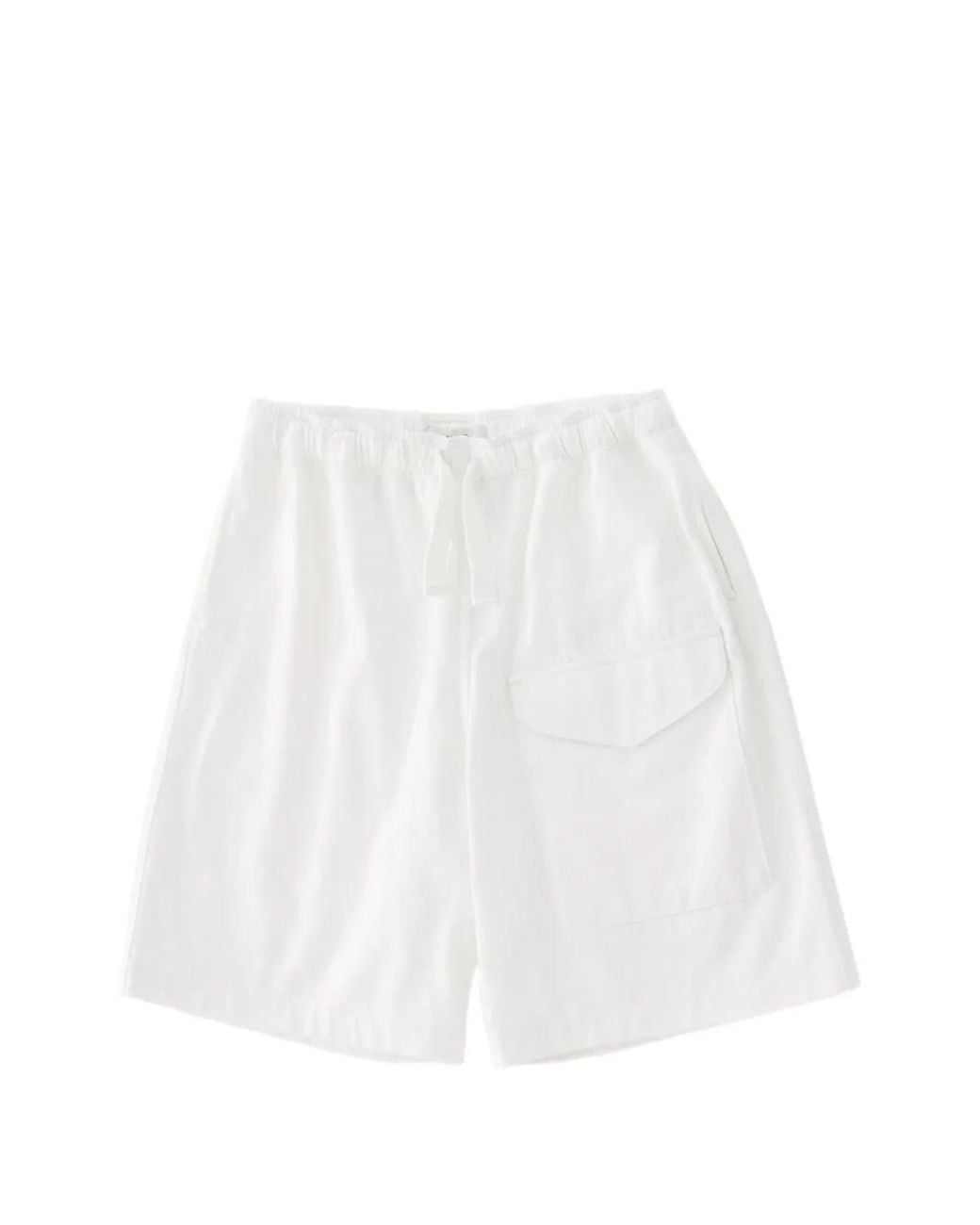 Studio Nicholson White Ikaria Flap-Pocket Drawstring Shorts for men
