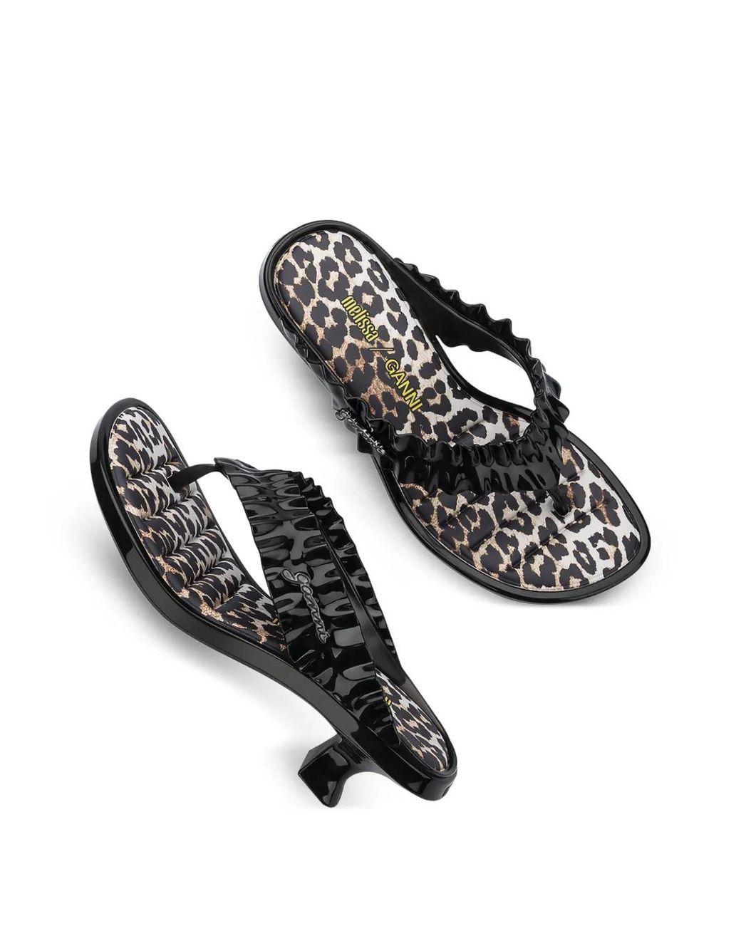Melissa White X Ganni Kitten-Heel Thong Sandals