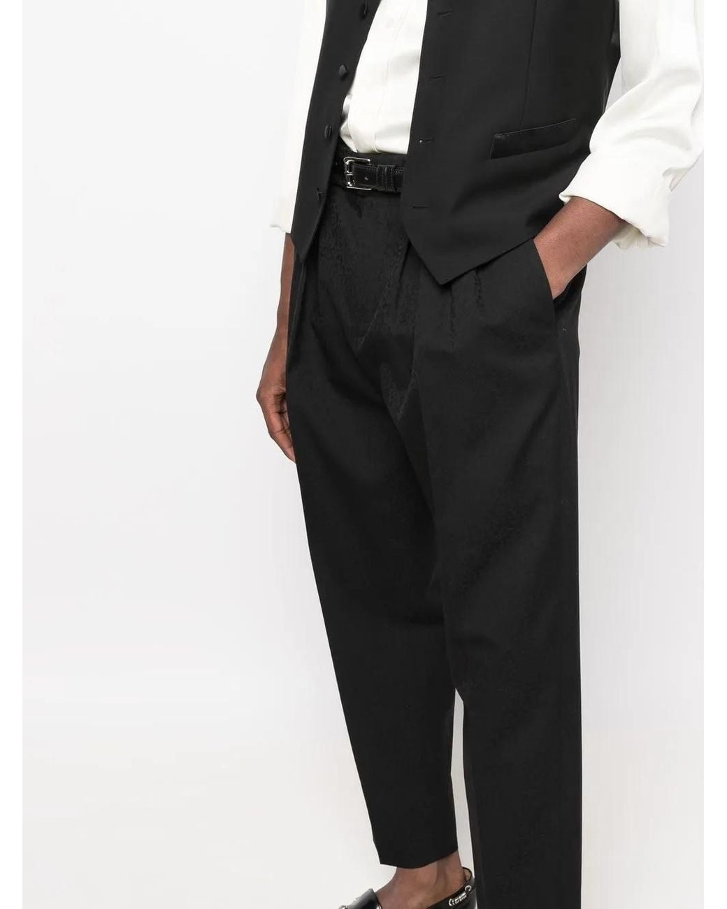 Saint Laurent Wollen Broek in het Black voor heren