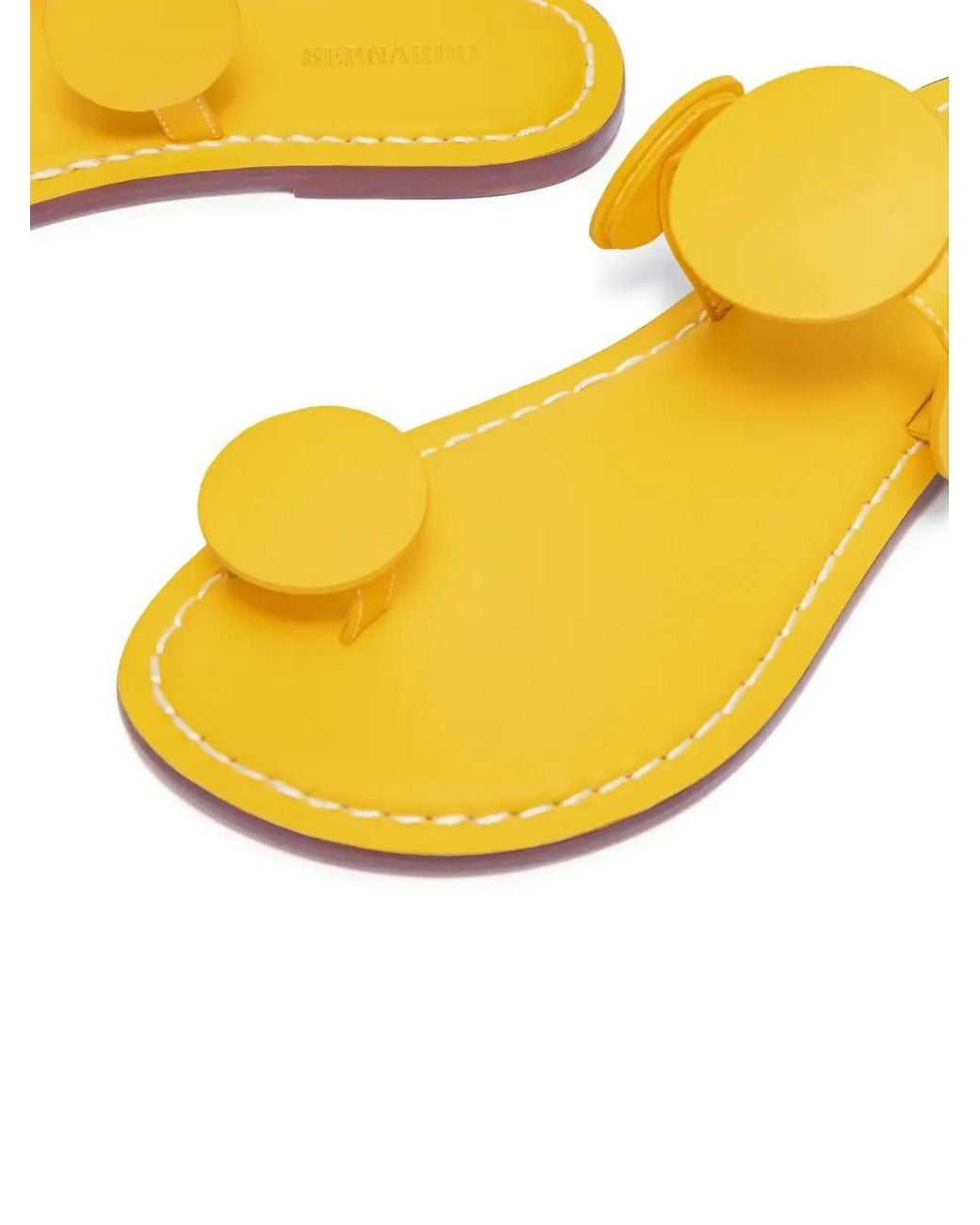 Bernardo Metallic New Moon Round-Toe Post Sandals