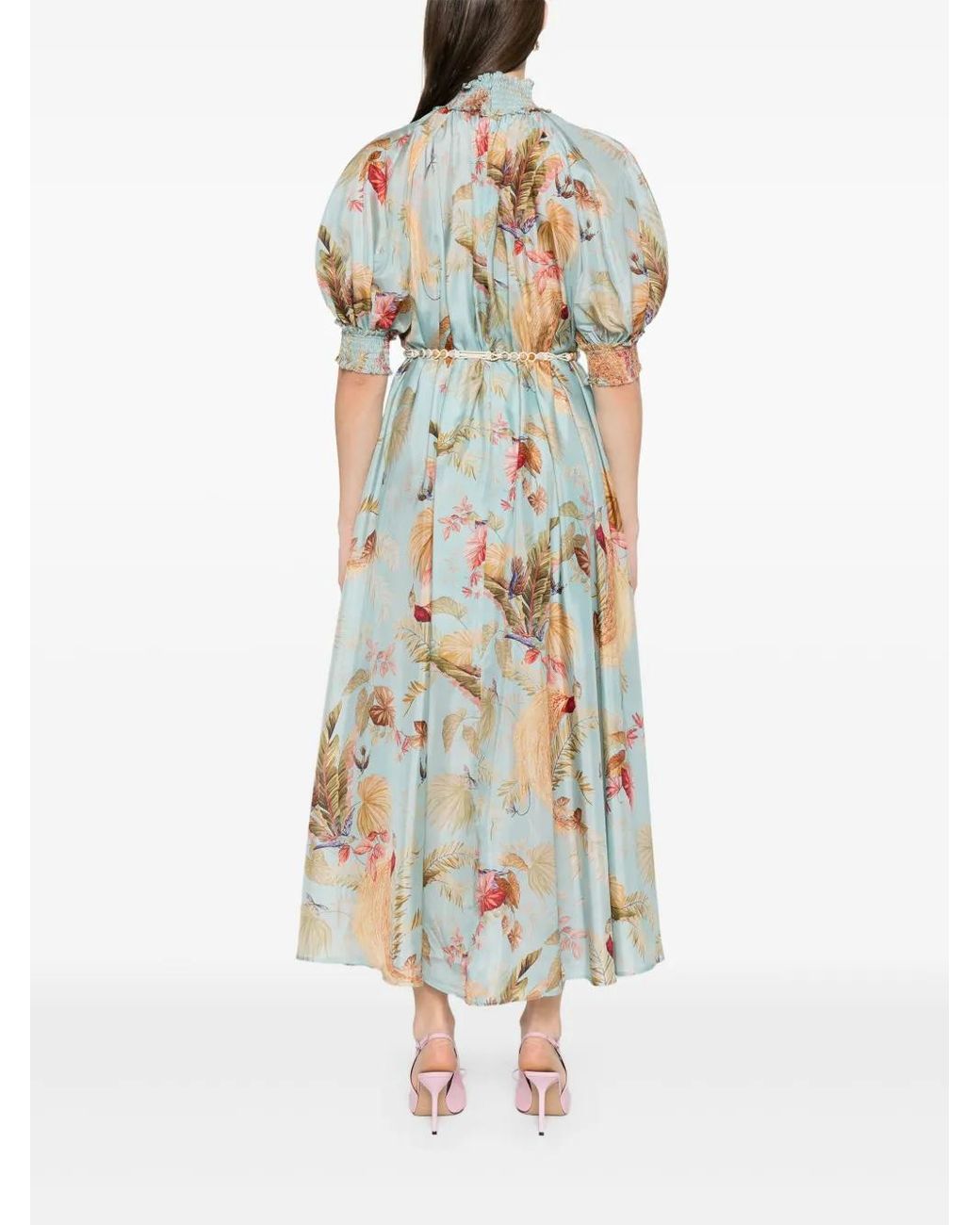 Zimmermann Blue Ascension Billow Maxi Dress