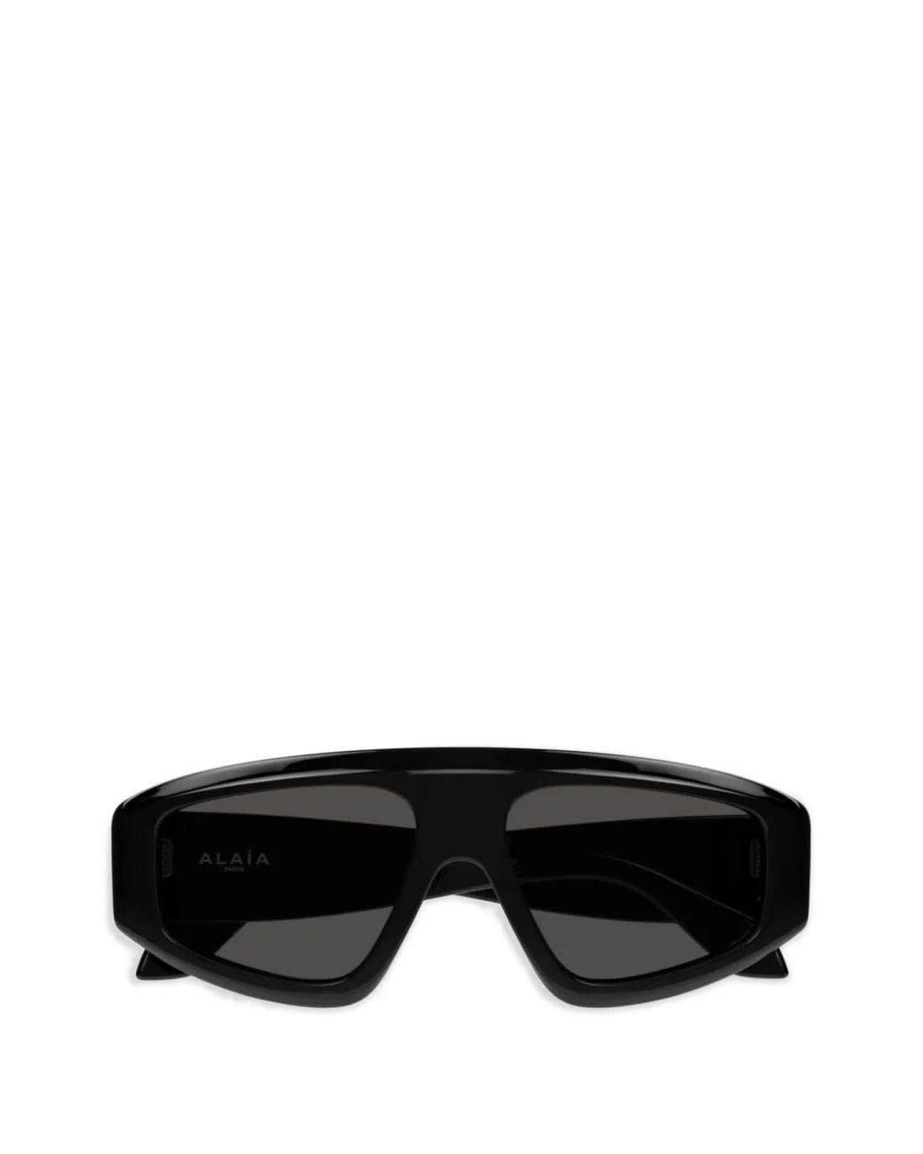 Alaïa Black Geometric-Frame Sunglasses