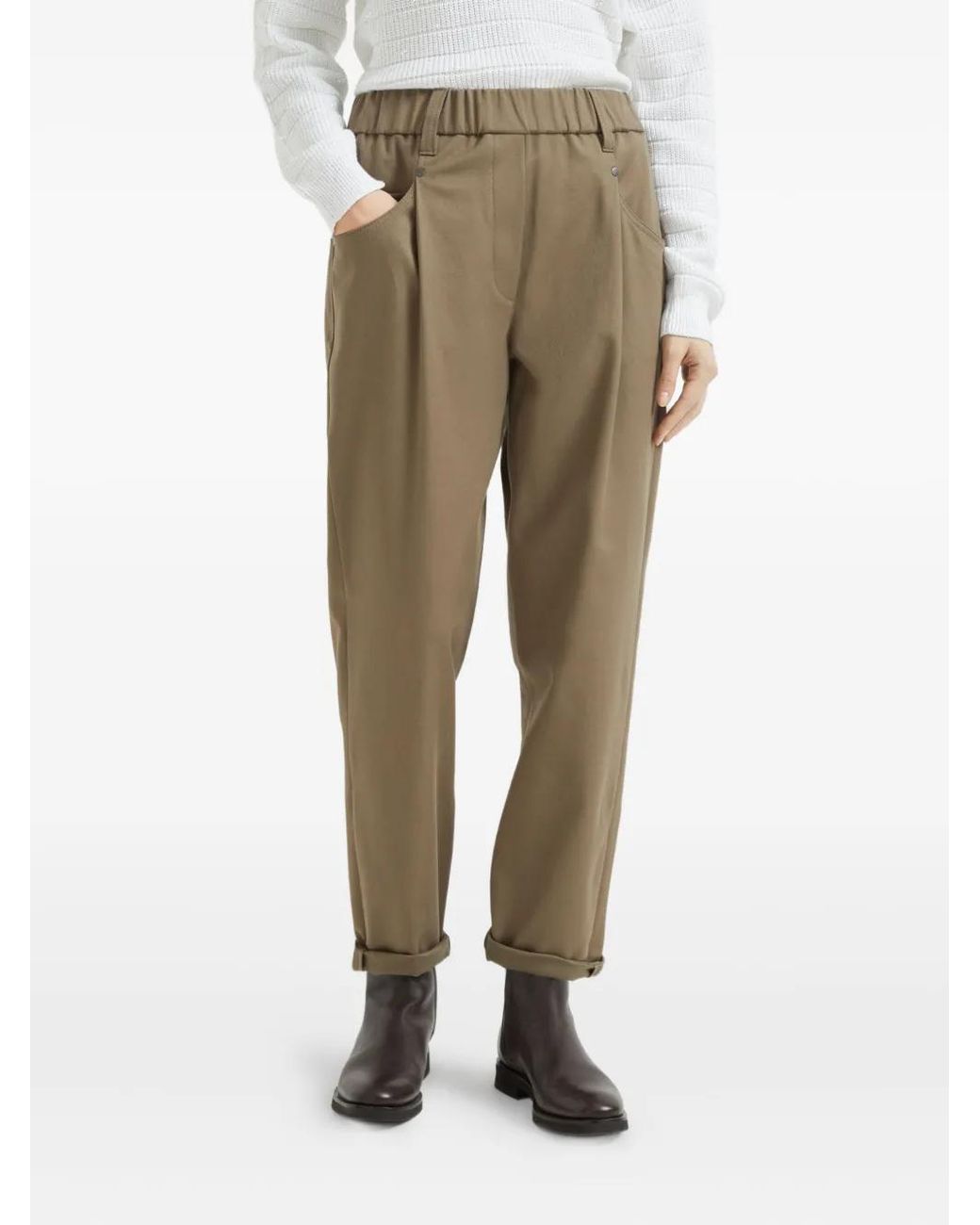 Brunello Cucinelli Natural Trousers