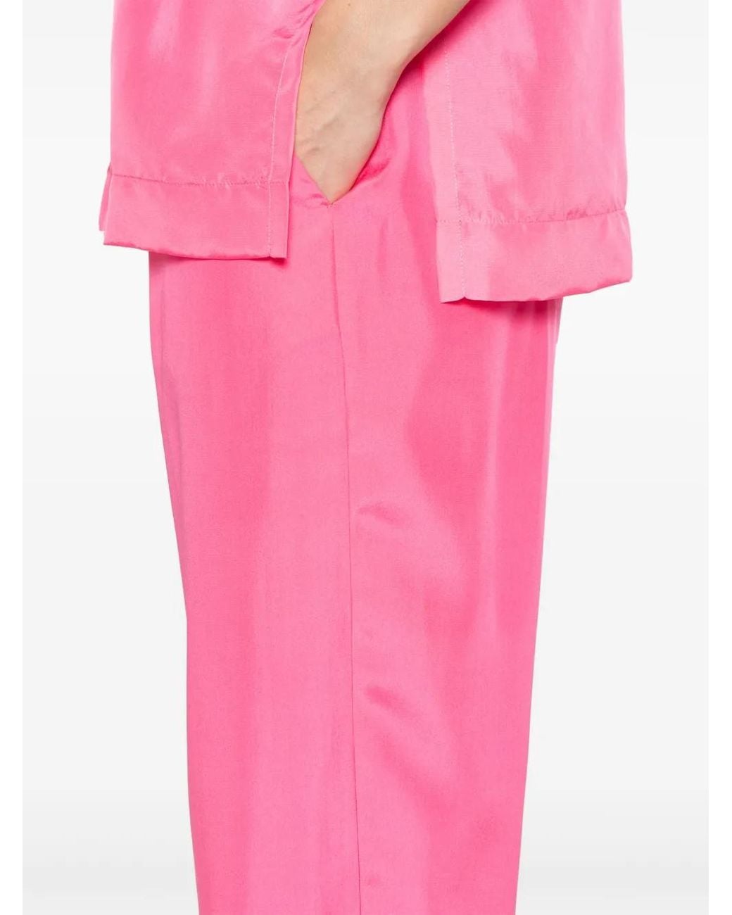 Forte_forte Pink Silk Trousers